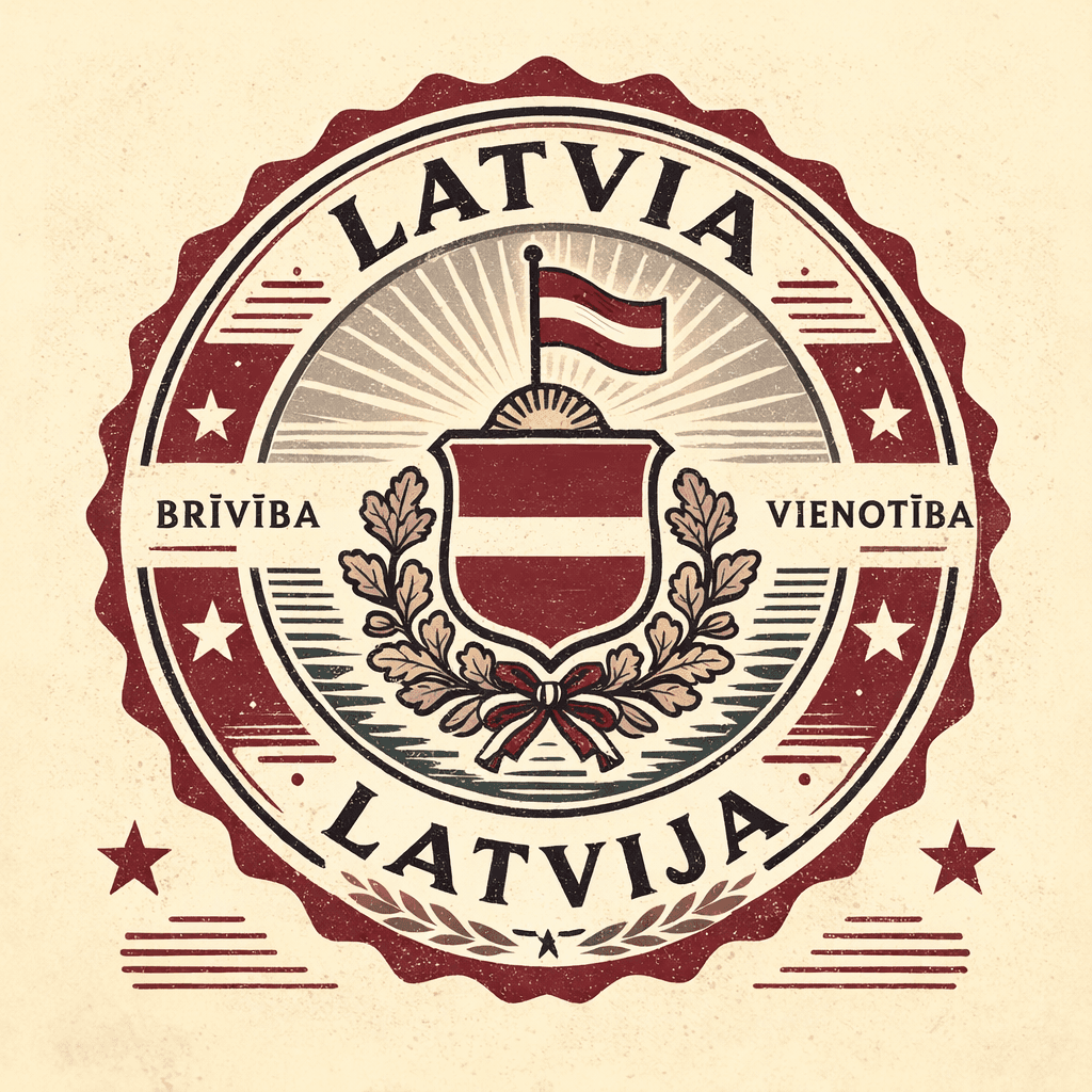 Latvia passport stamp